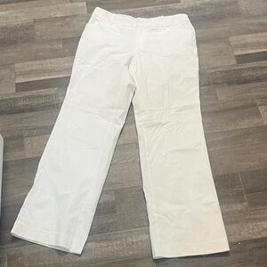 ALFRED SUNG Cream Wide-Leg Pants